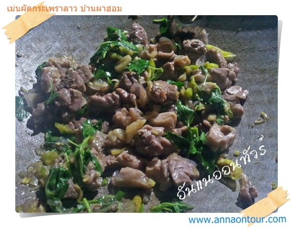 มาแล้วผัดกระเพราเม่นบ้านผาฮอมกลิ่นแรงมาก