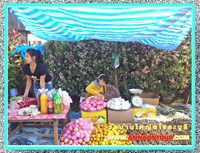 สินค้าที่นำมาขายบริเวณงานวัดบ้านใหญ่