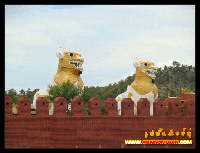 รูปปั้นสิงห์คู่
