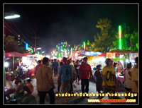 บรรยากาศริมถนนหน้าวัดทัพยายท้าว